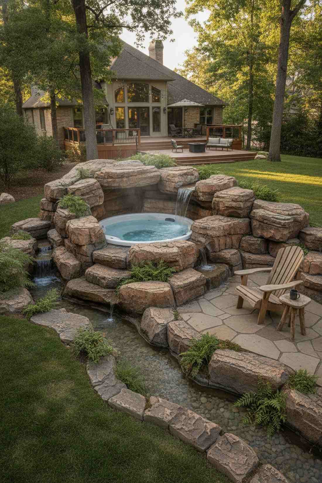 naturalistic jacuzzi grotto