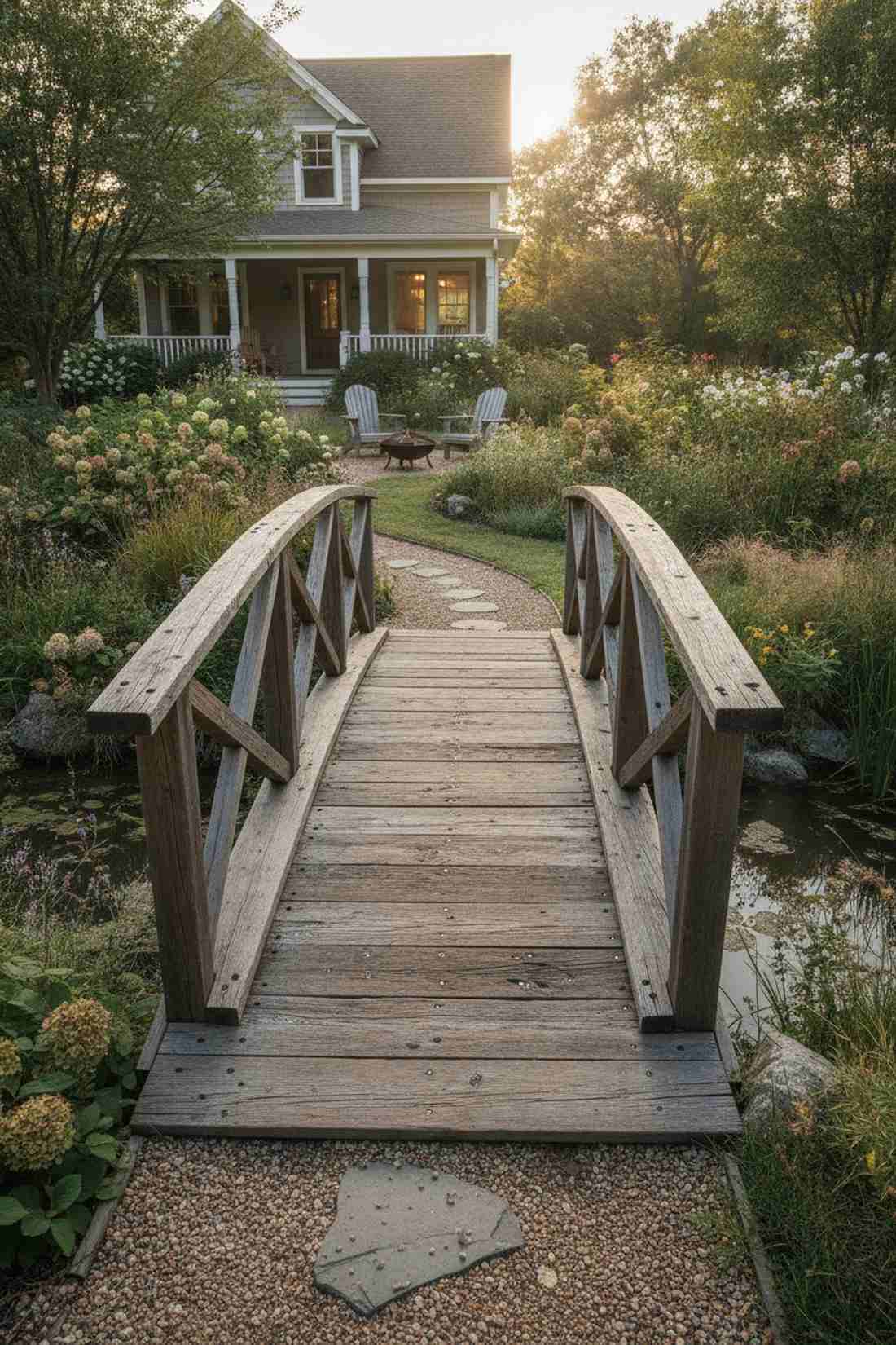 reclaimed wood character bridge