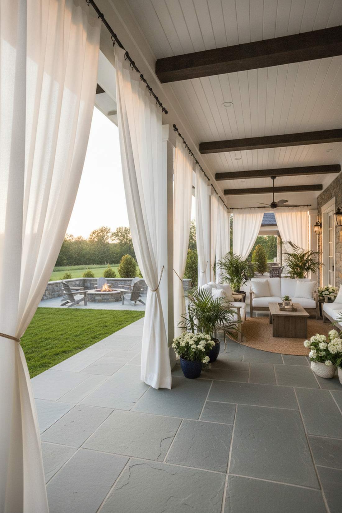 sheer outdoor curtains with privacy lining