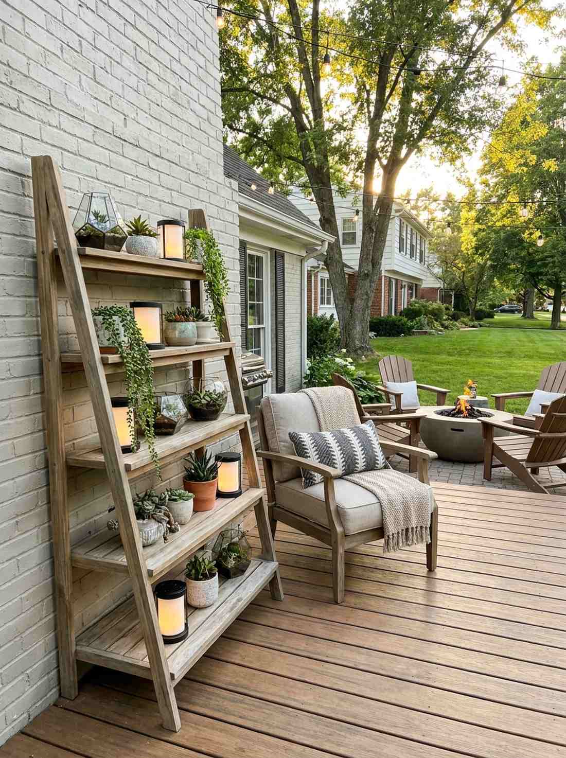 shelf ladder and chair