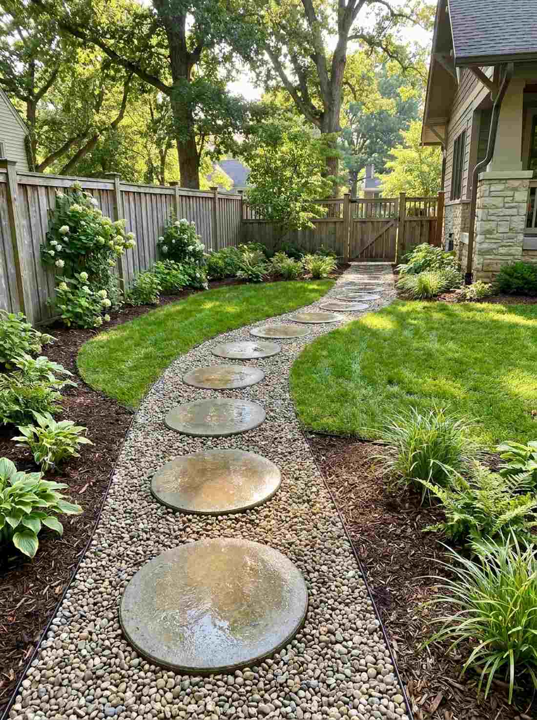 stepping stone gravel combination