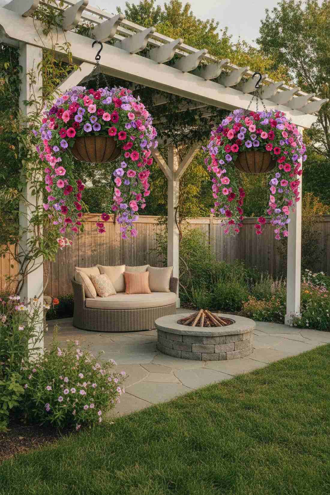 trailing petunias artificial