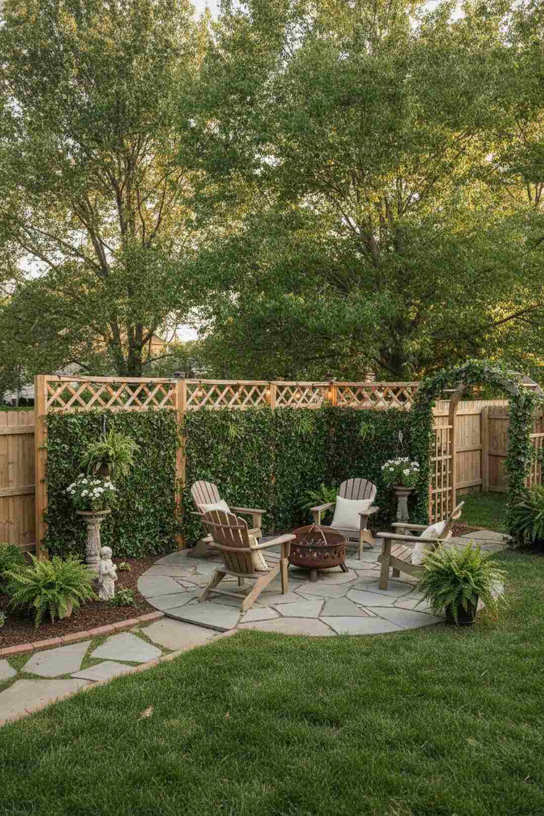 vine wrapped trellis fencing