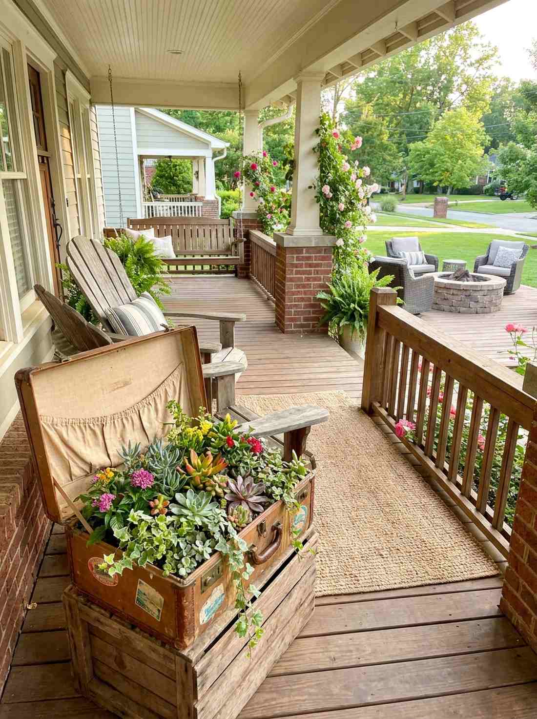 vintage suitcase gardens