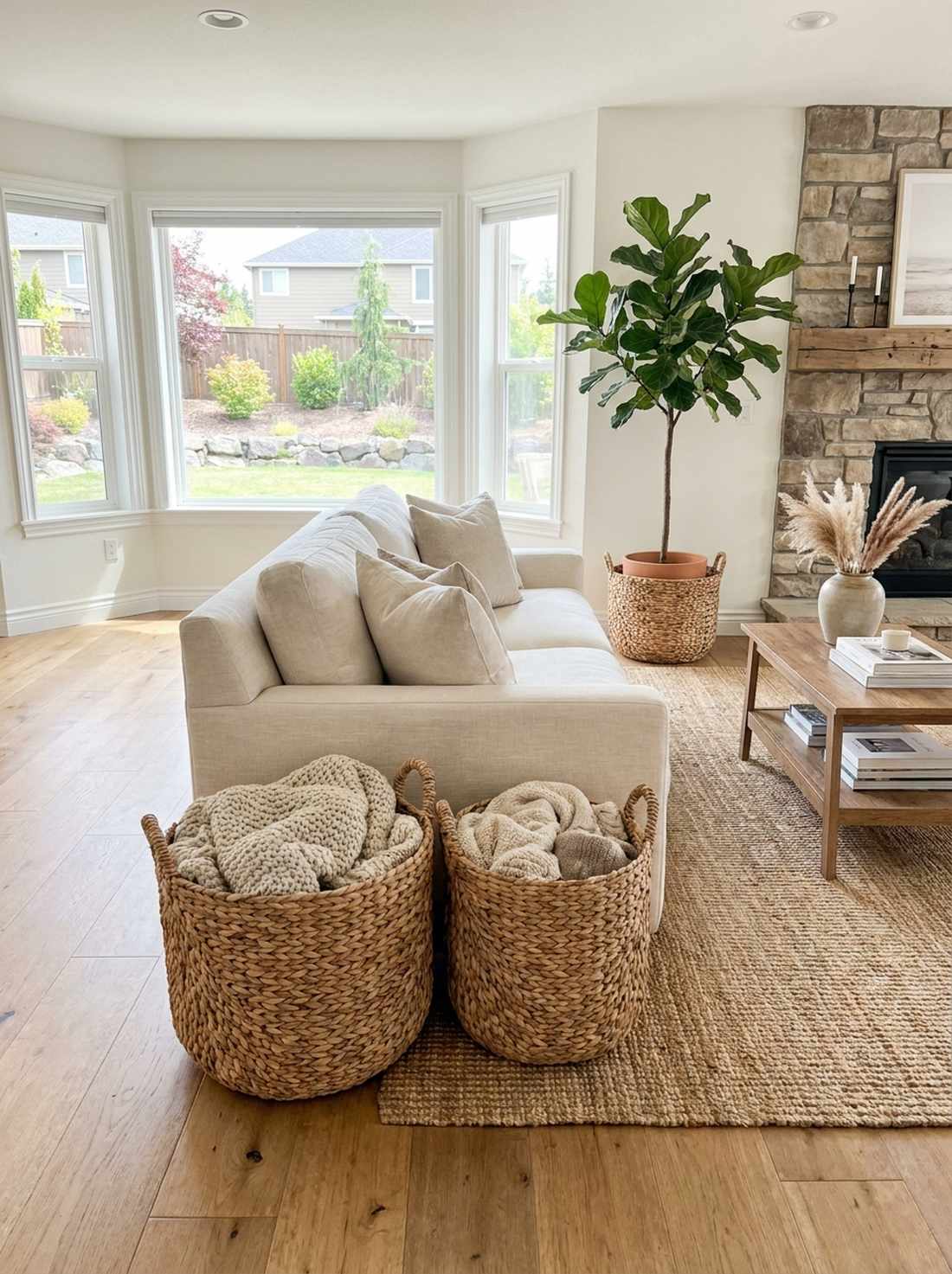 wicker storage baskets