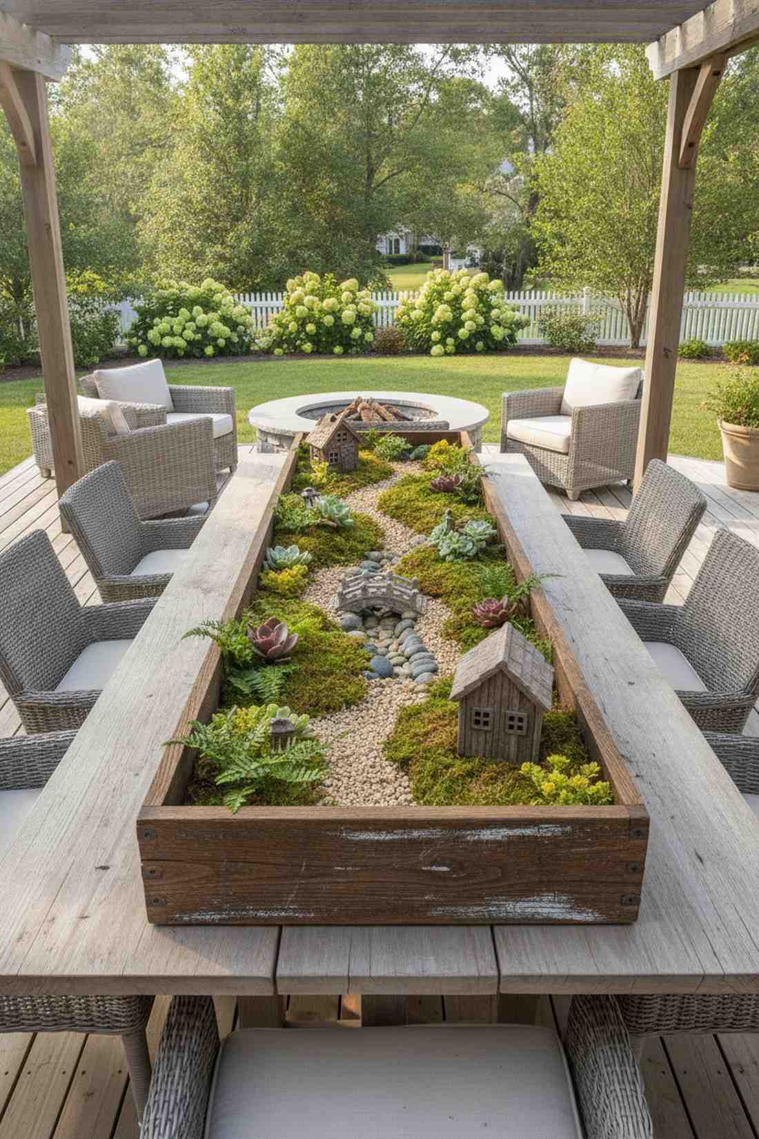 wooden trough garden