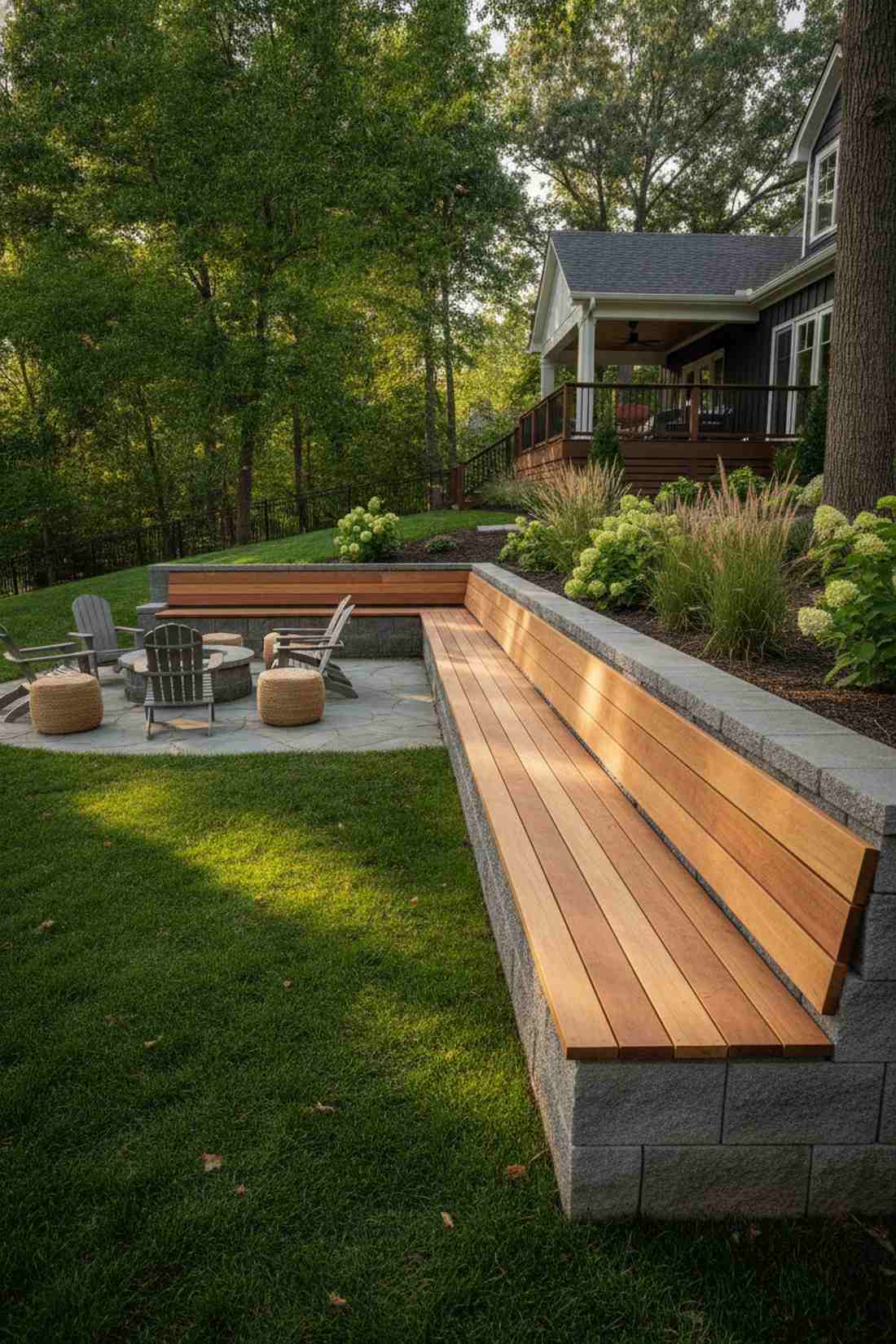 built in perimeter seating