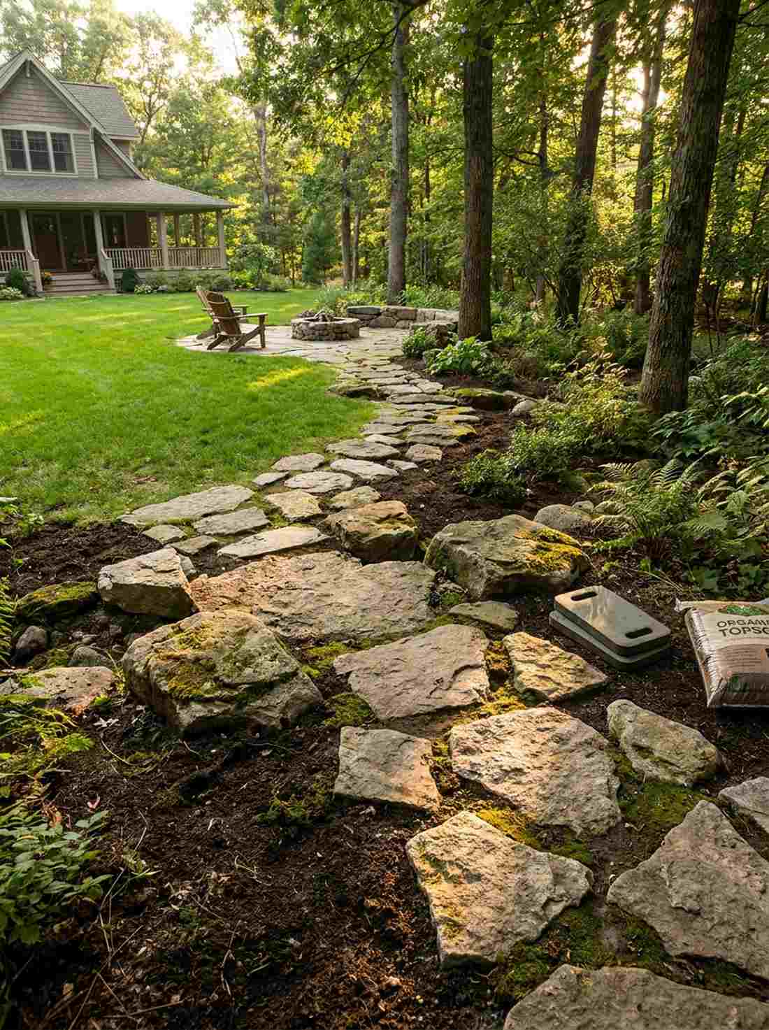 fieldstone scattered arrangement