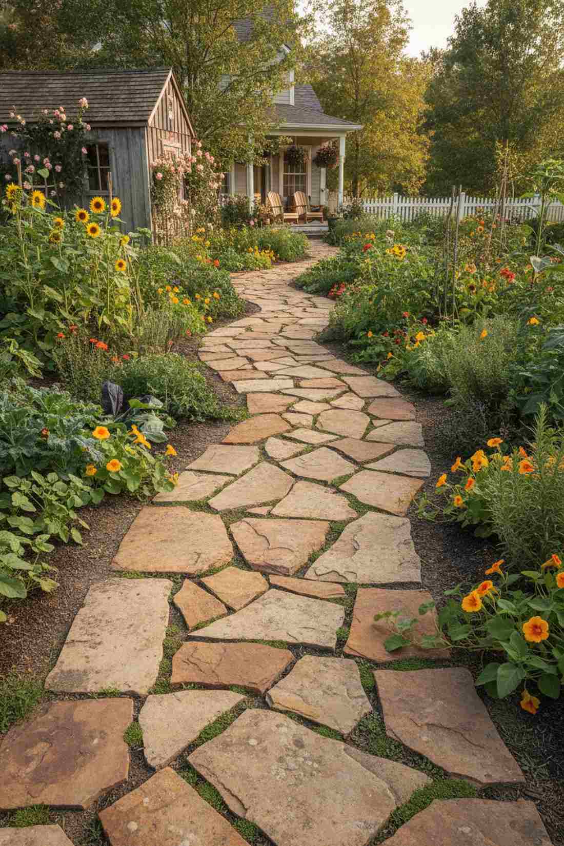 flagstone stepping sequence
