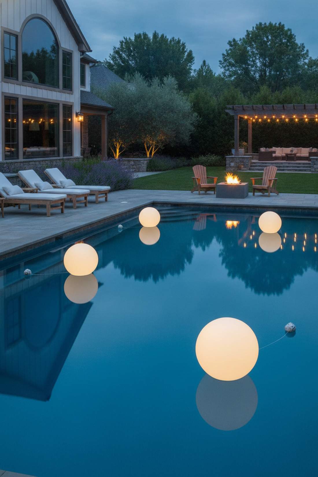 floating pool globe lights