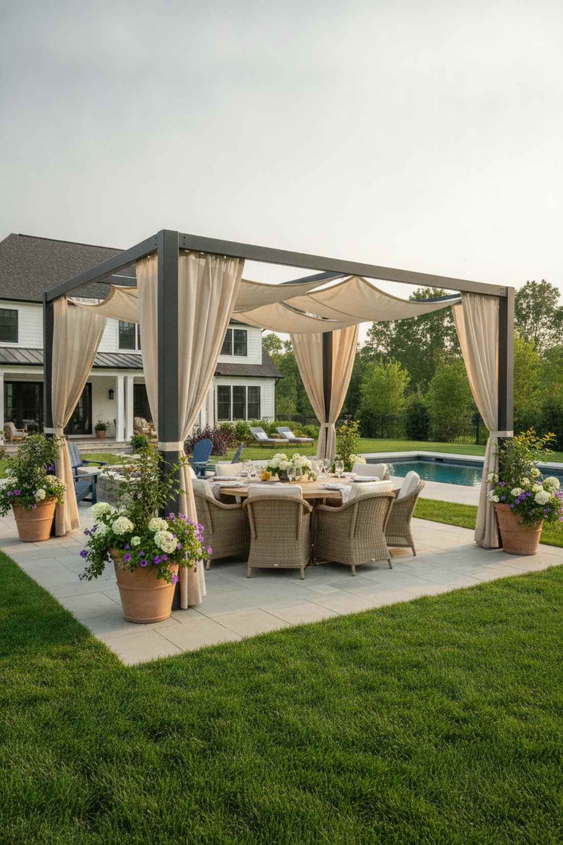 freestanding pergola centerpiece