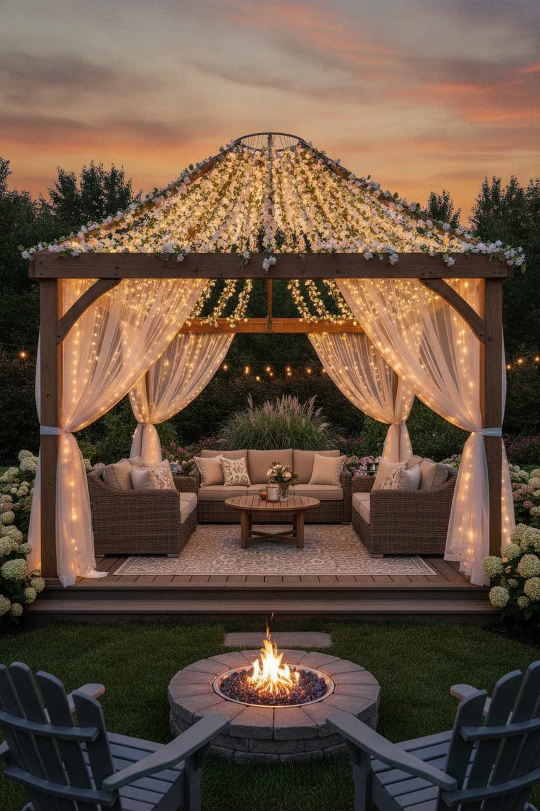 gazebo romantic ceiling drapes