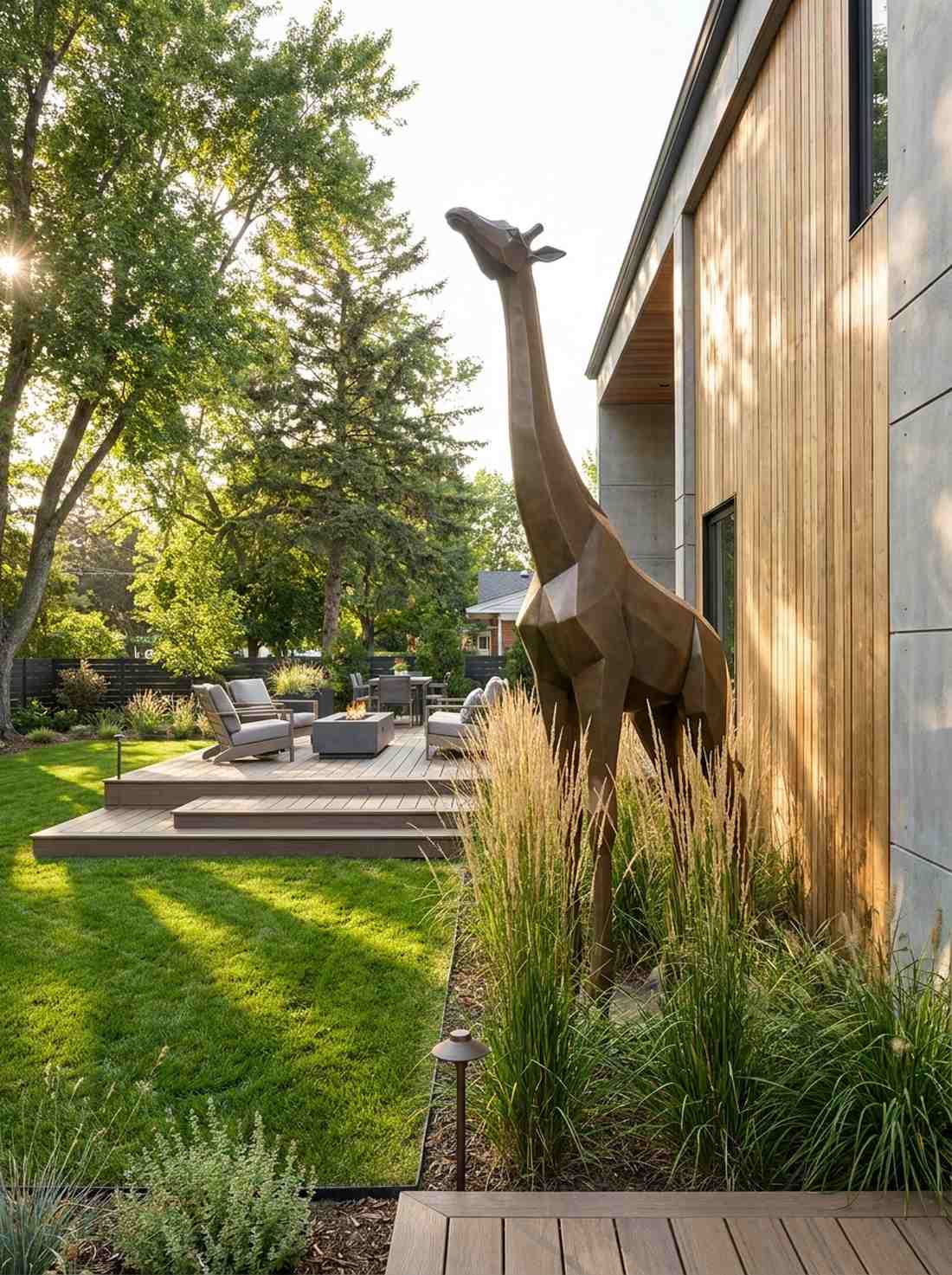 giraffe reaching upward