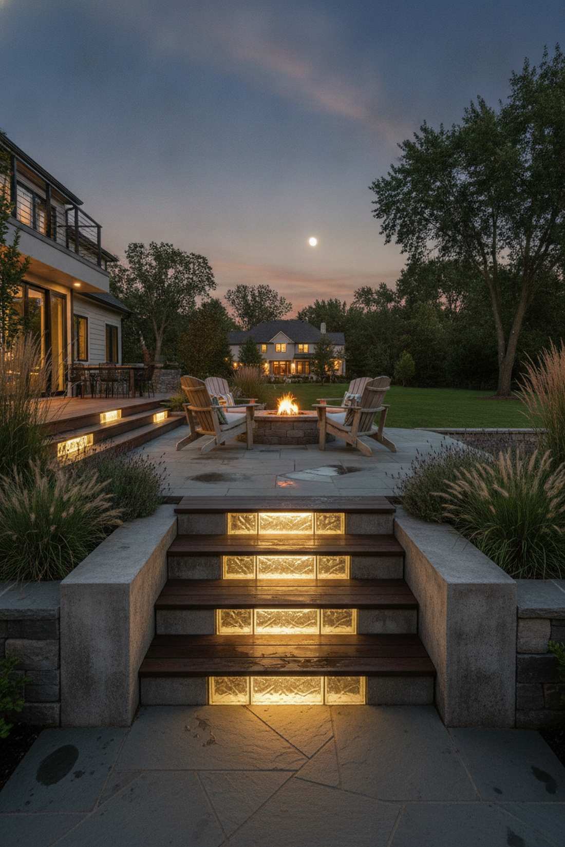 glass block integrated lights
