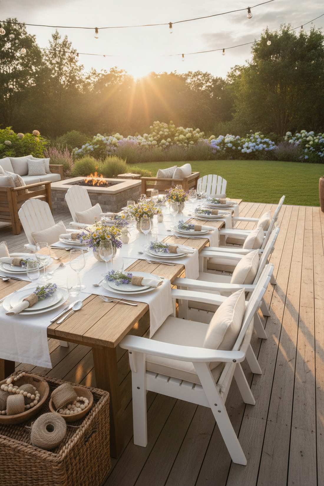 individual place setting blooms