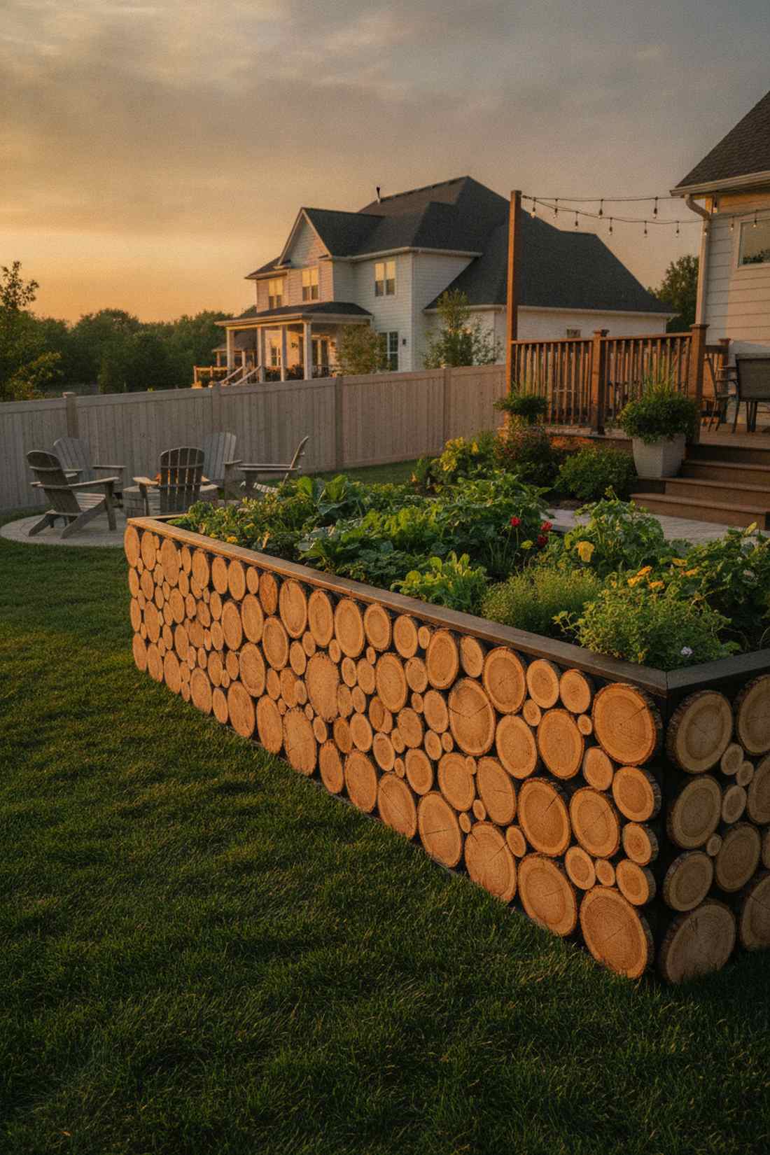 log slice vertical accent