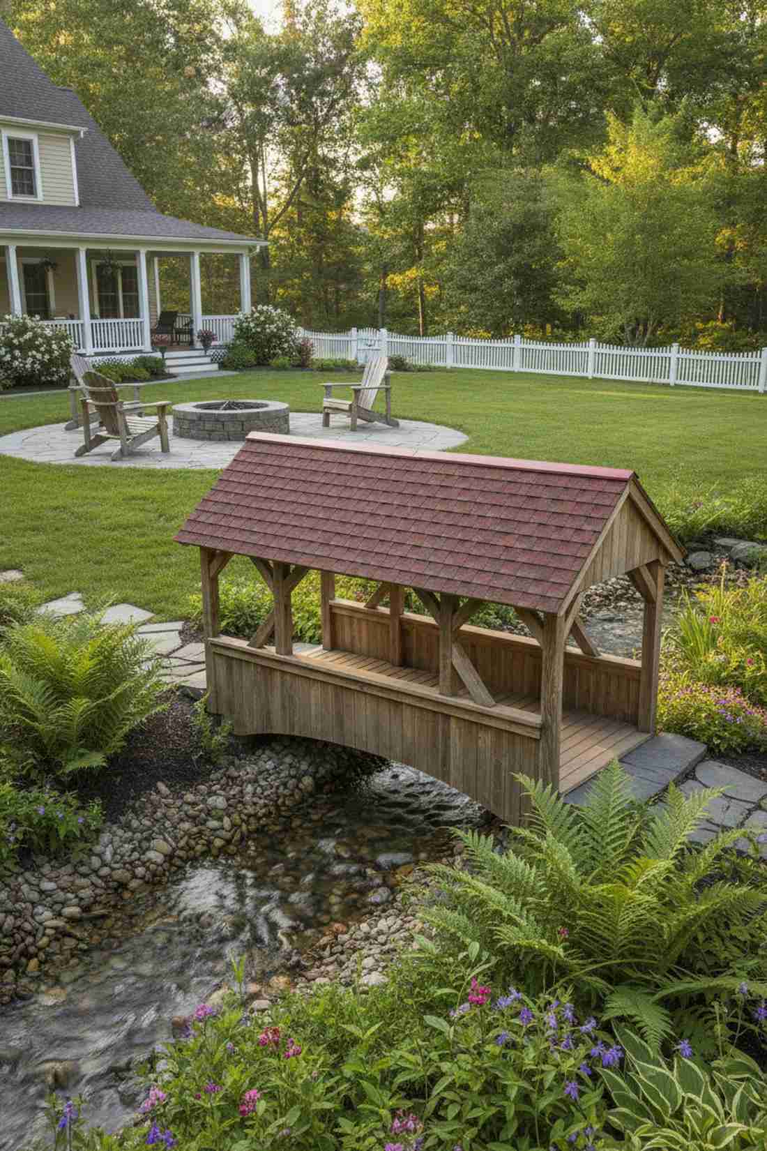 miniature covered bridge