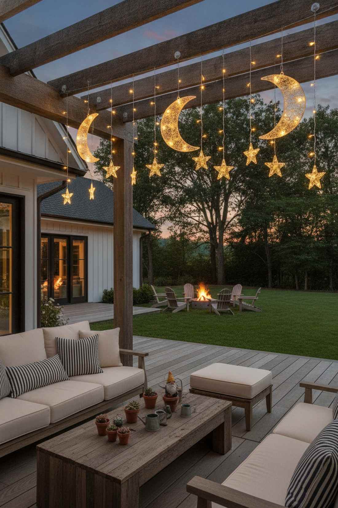 mixed star and moon composition