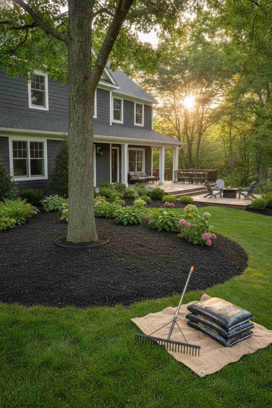 mulch bed refresh