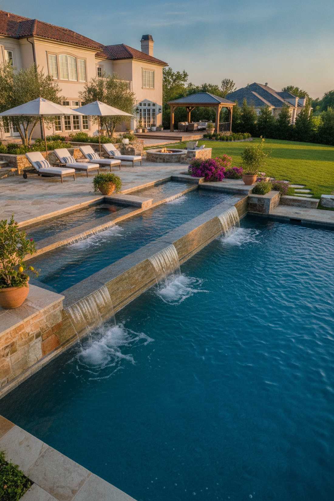multi tiered cascading pools
