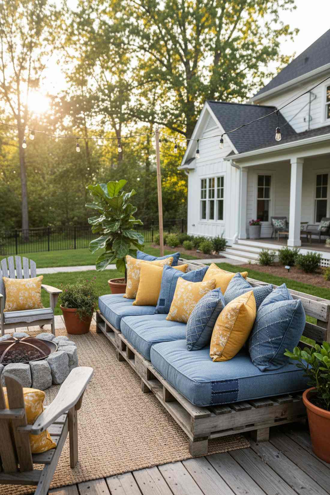 mustard and denim playful contrast