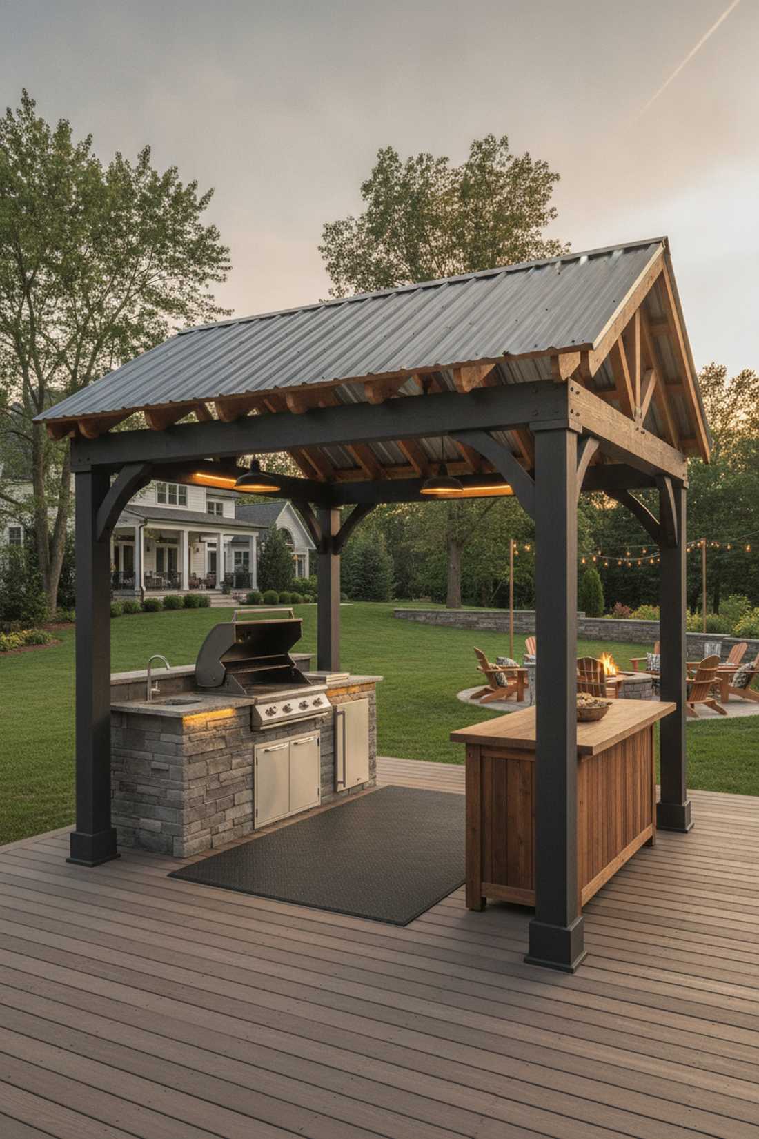 outdoor kitchen pergola shelter