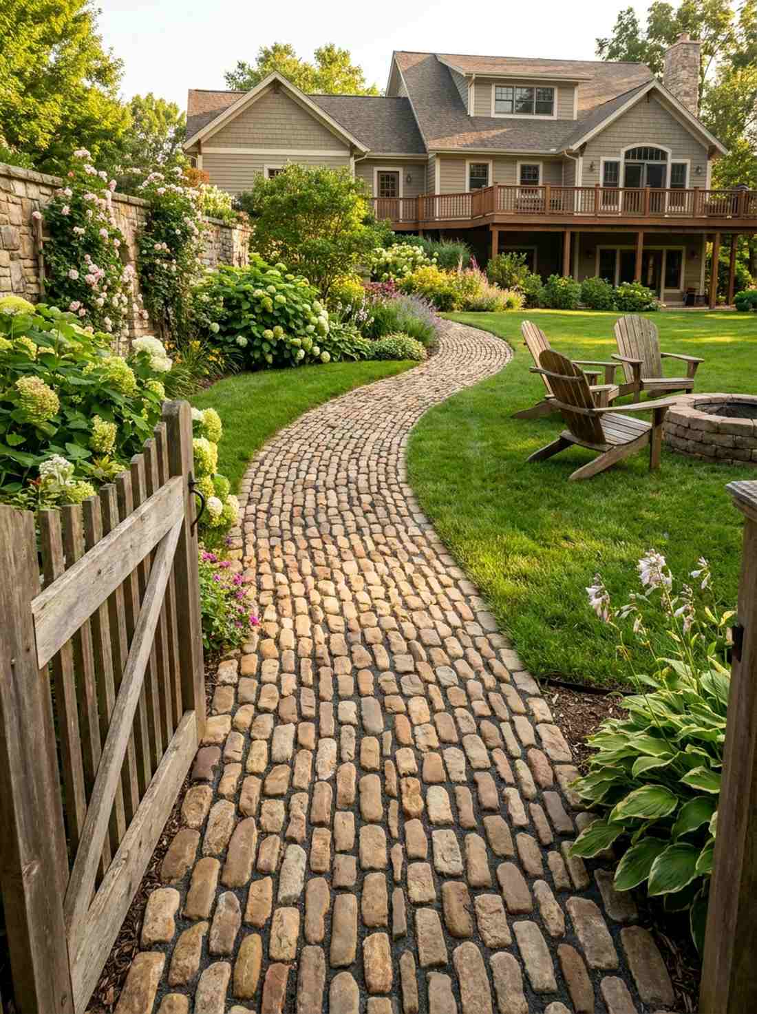 pebbled pathway traditional