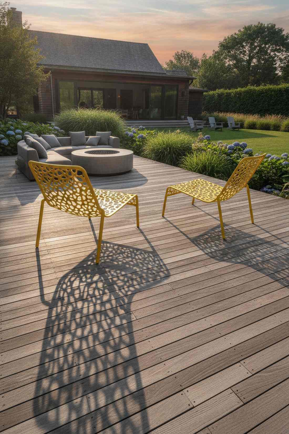 perforated steel lounge chair