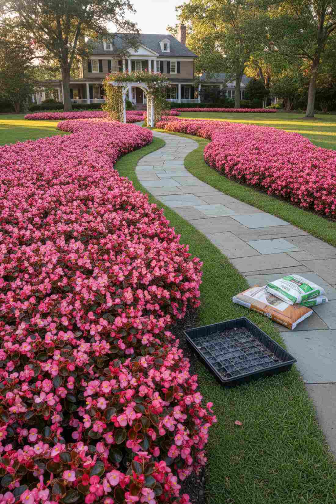 pink wax begonia