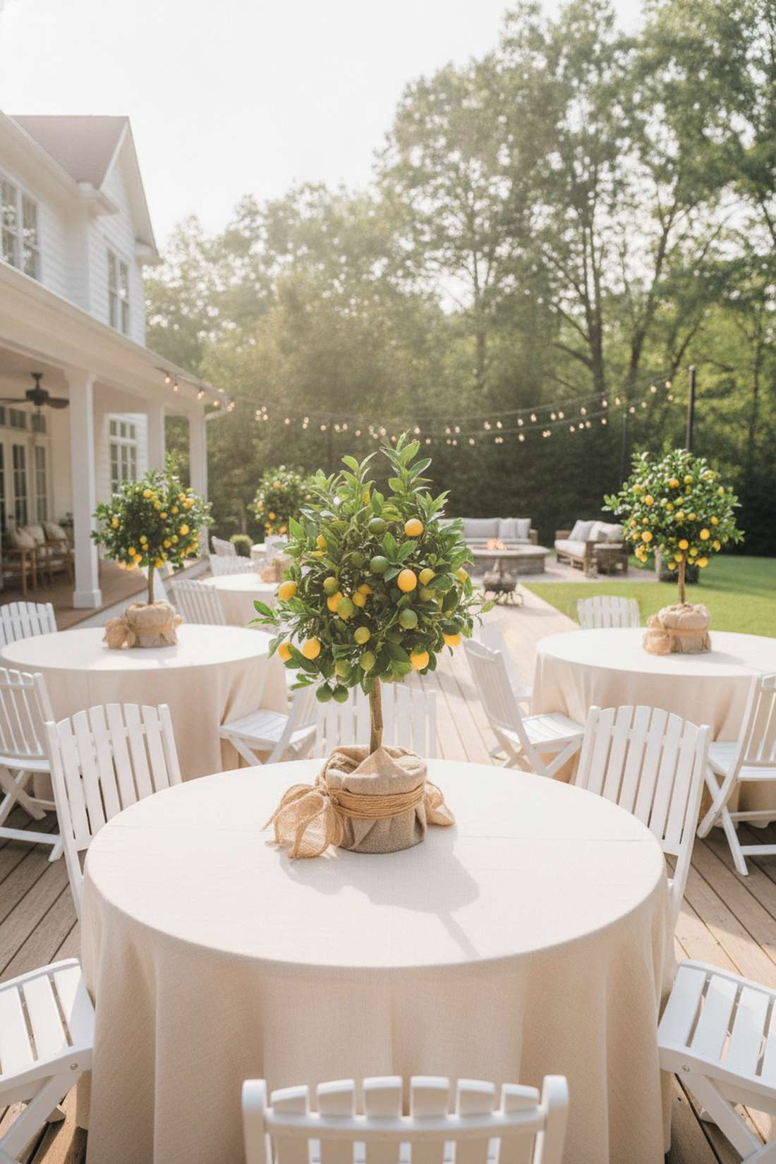 potted citrus trees