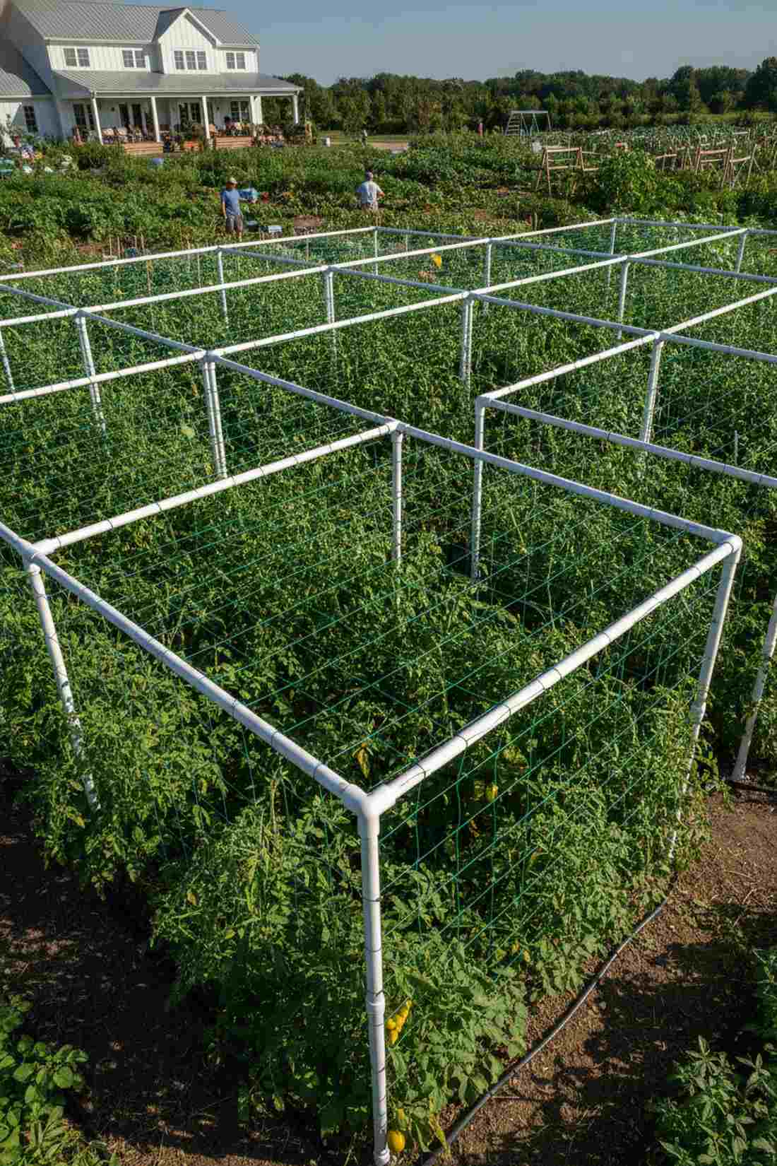 pvc pipe and netting frame