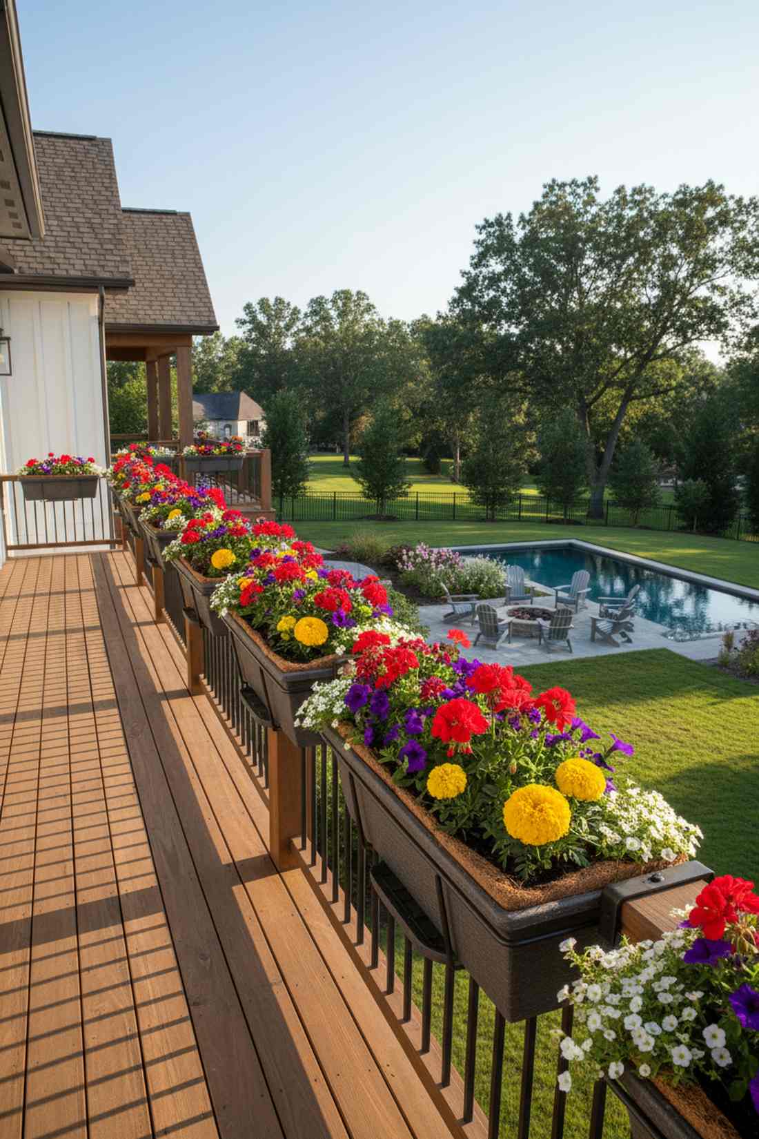 railing hanging planters