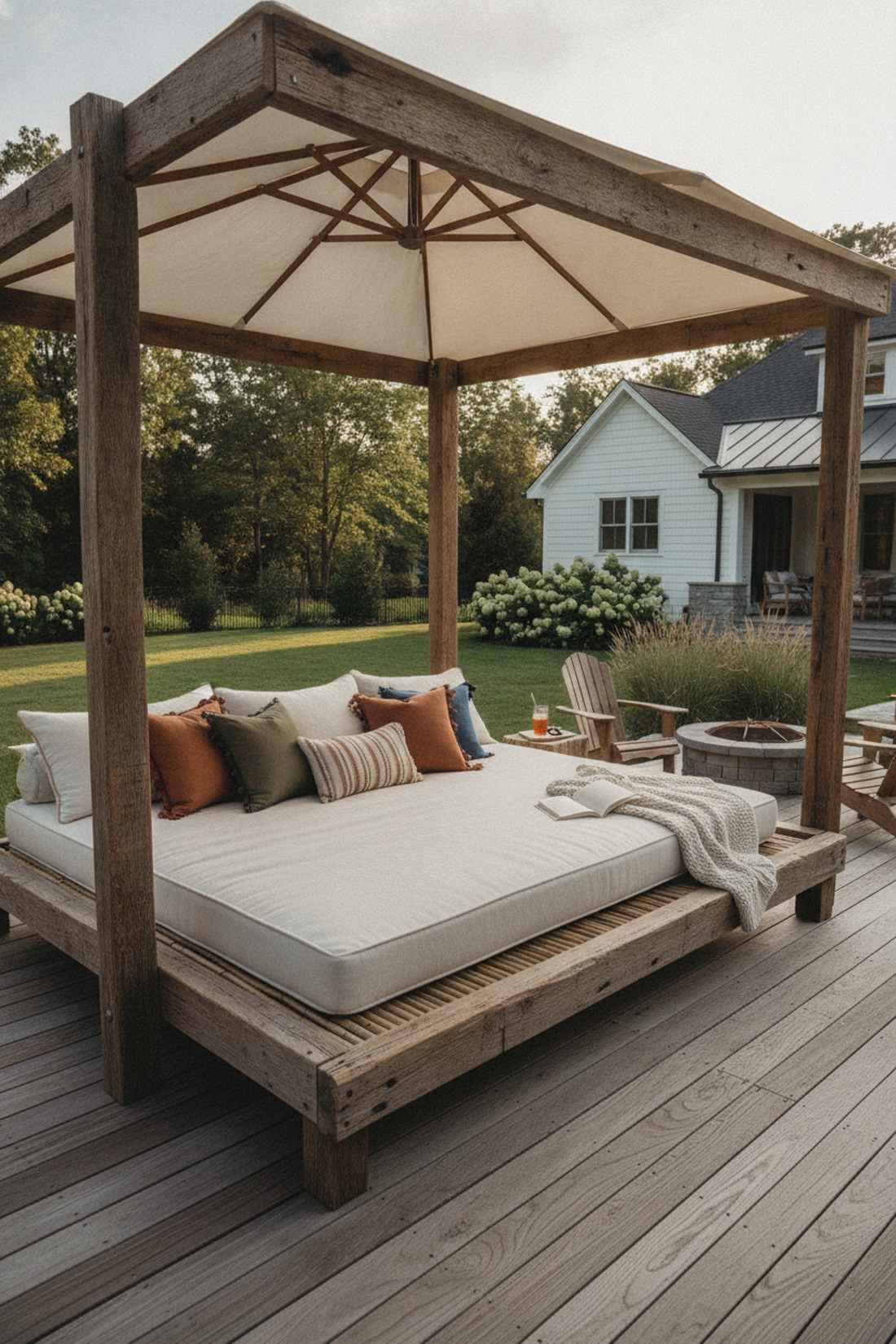 reclaimed wood and bamboo daybeds
