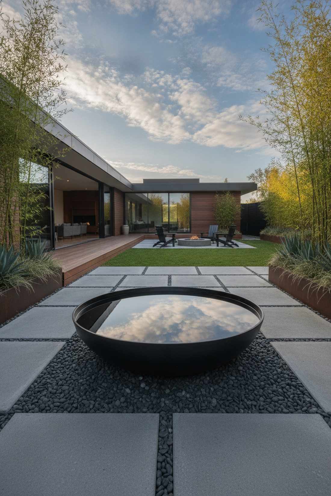 reflective water features
