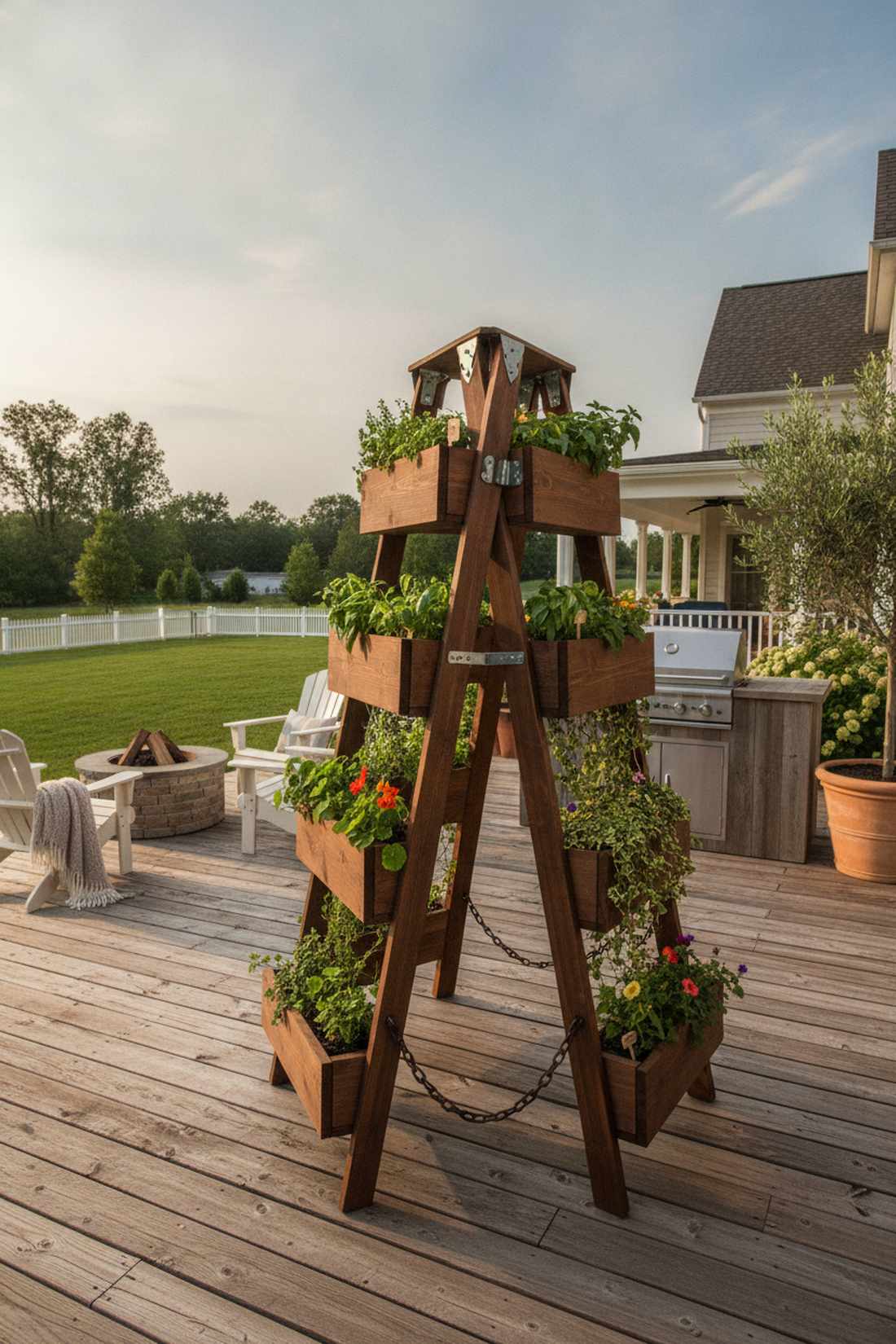 rolling trellis planter