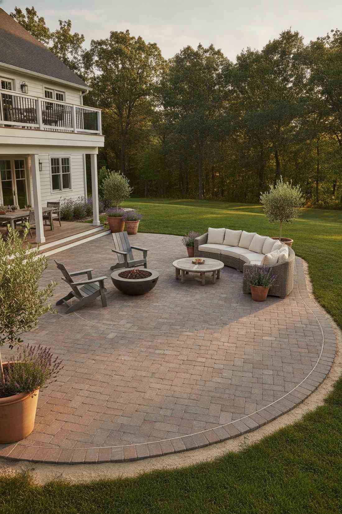 semi circular patio
