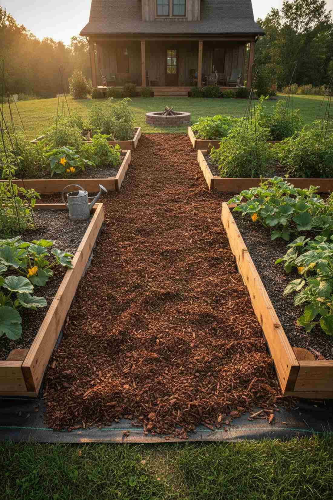 shredded hardwood mulch