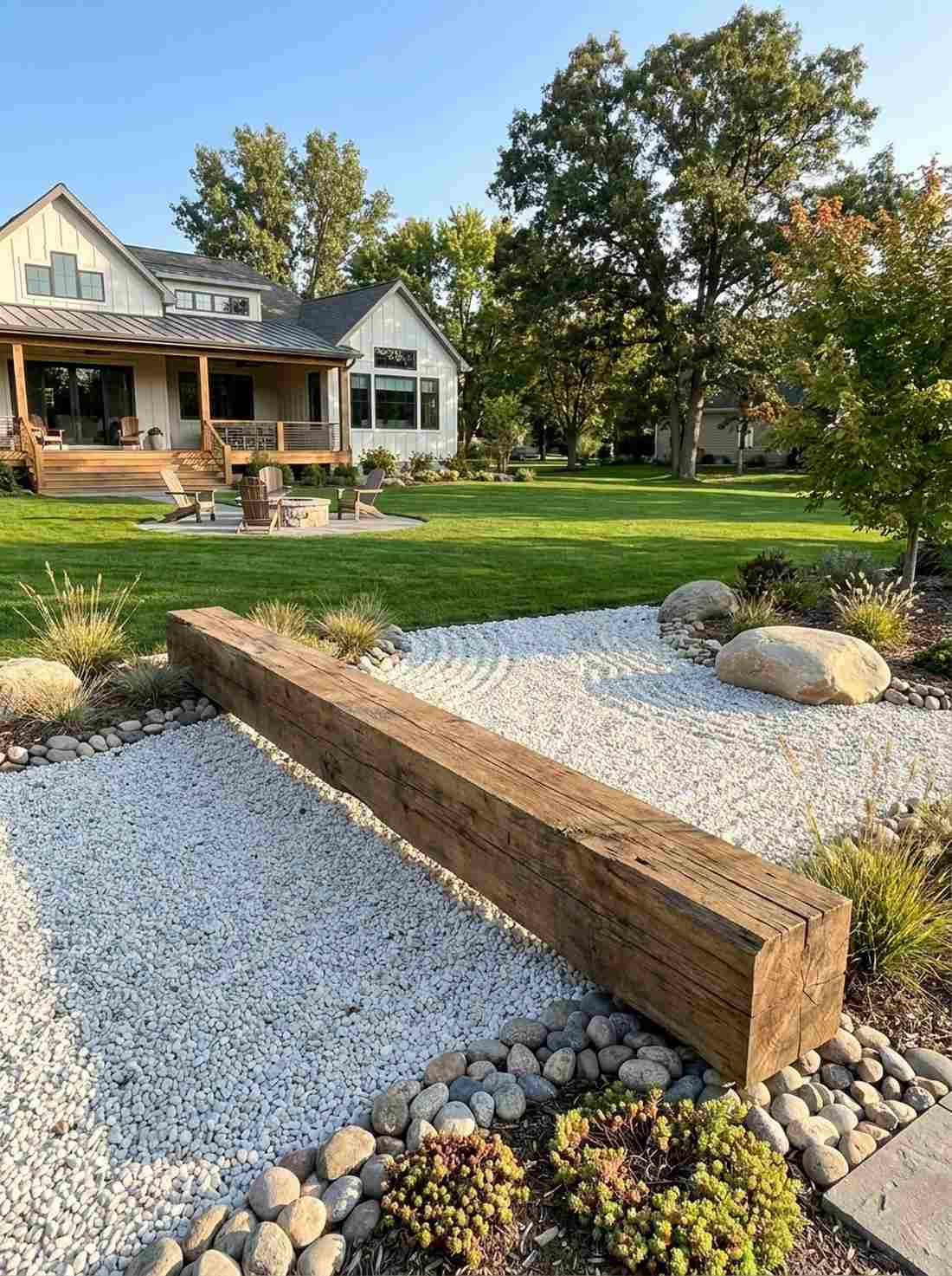 single timber beam bridge without rails