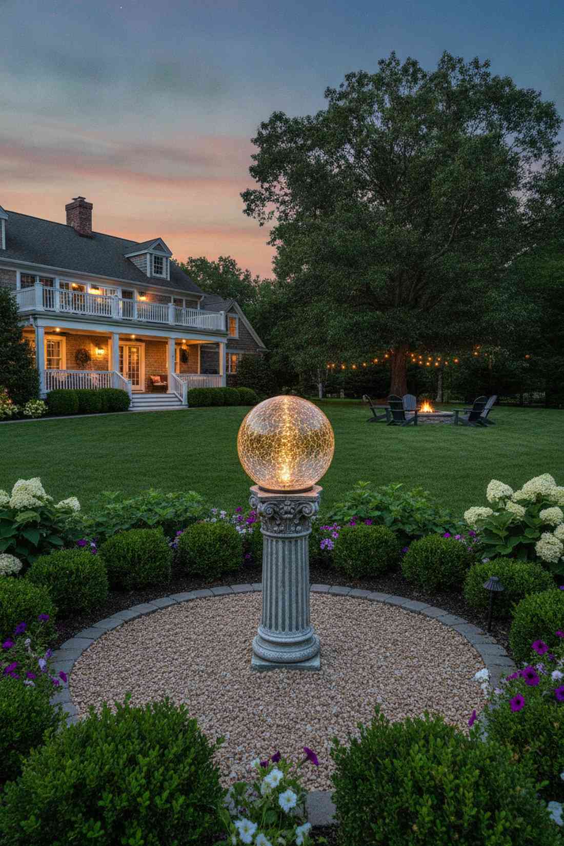 solar gazing ball pedestals