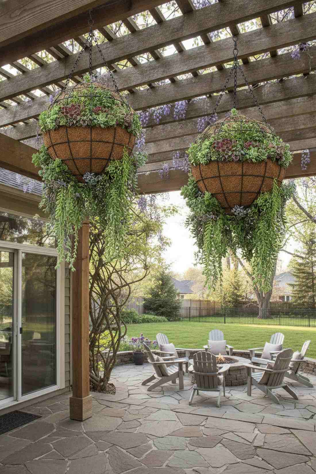 steel ring suspended orbs