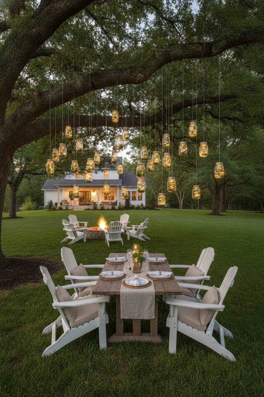 tree branch canopy lighting