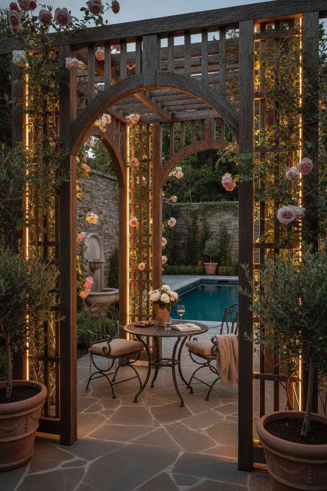 trellis and arbor lighting