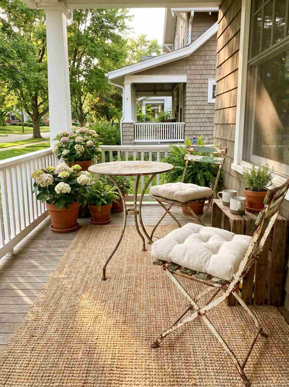 vintage metal chairs with cushioned comfort