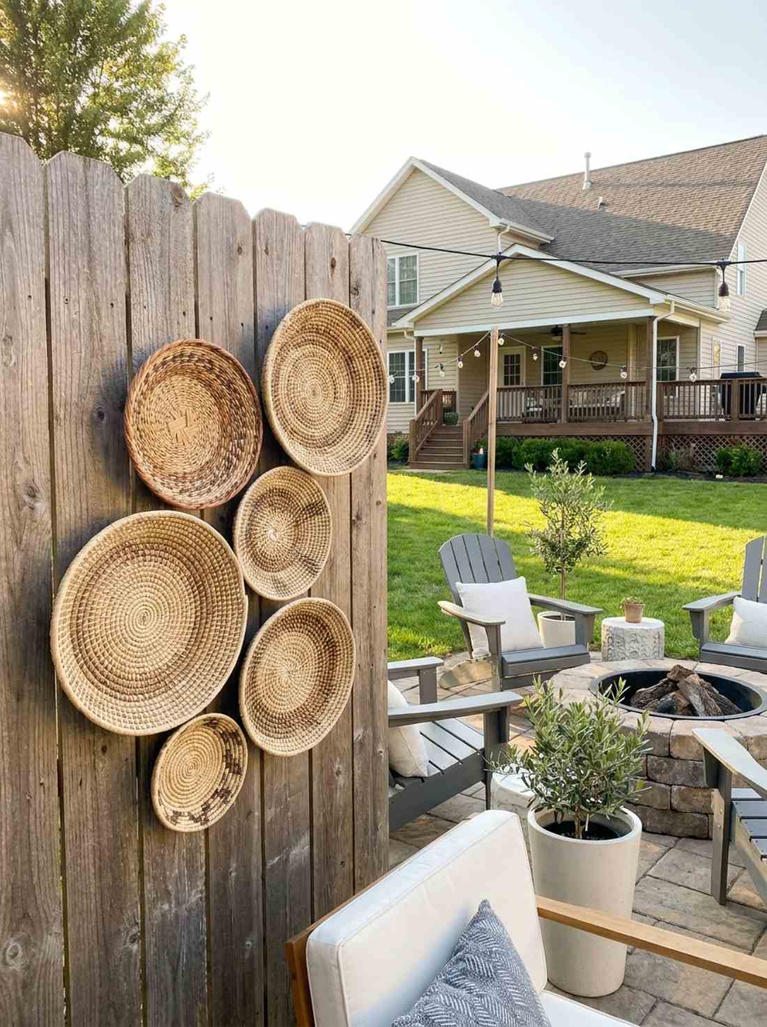 woven basket wall displays