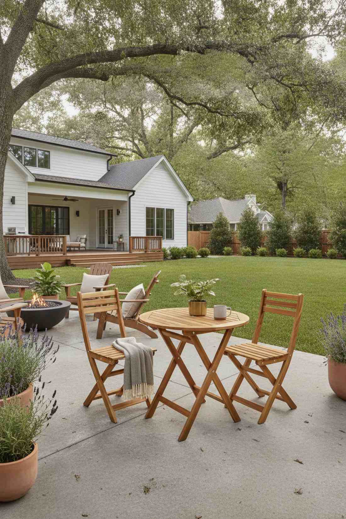 acacia wood bistro set