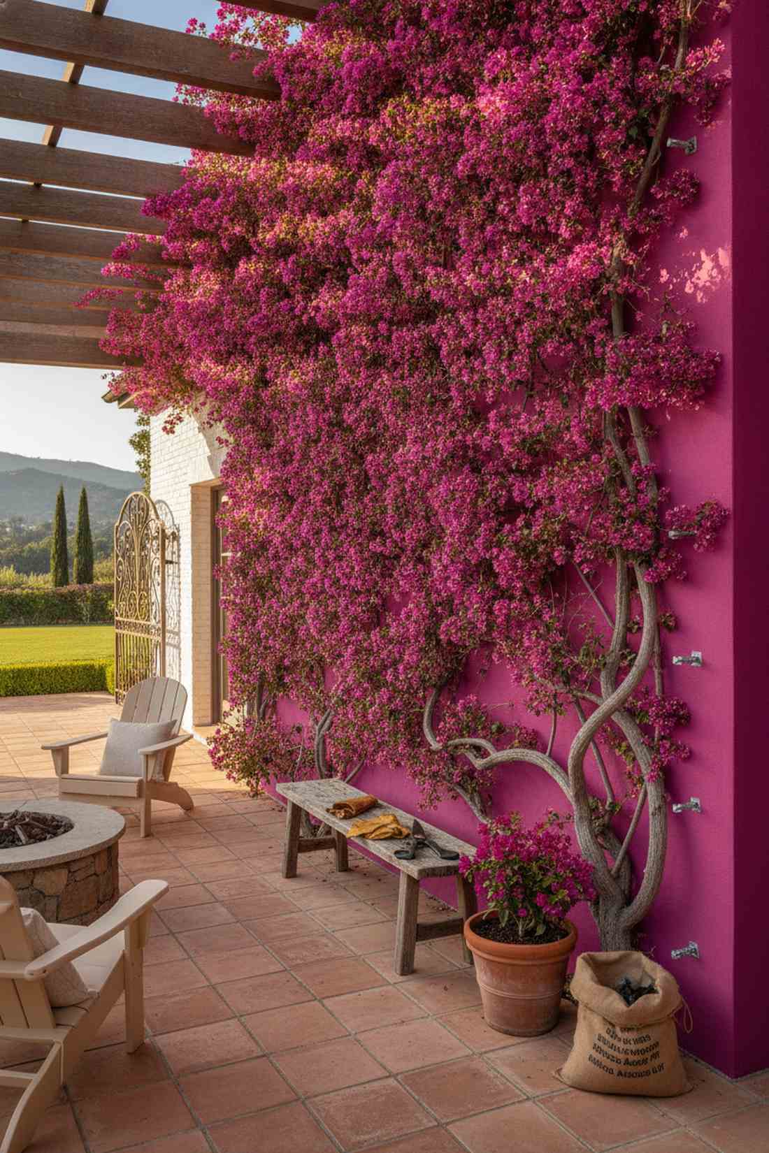 bougainvillea mediterranean color walls