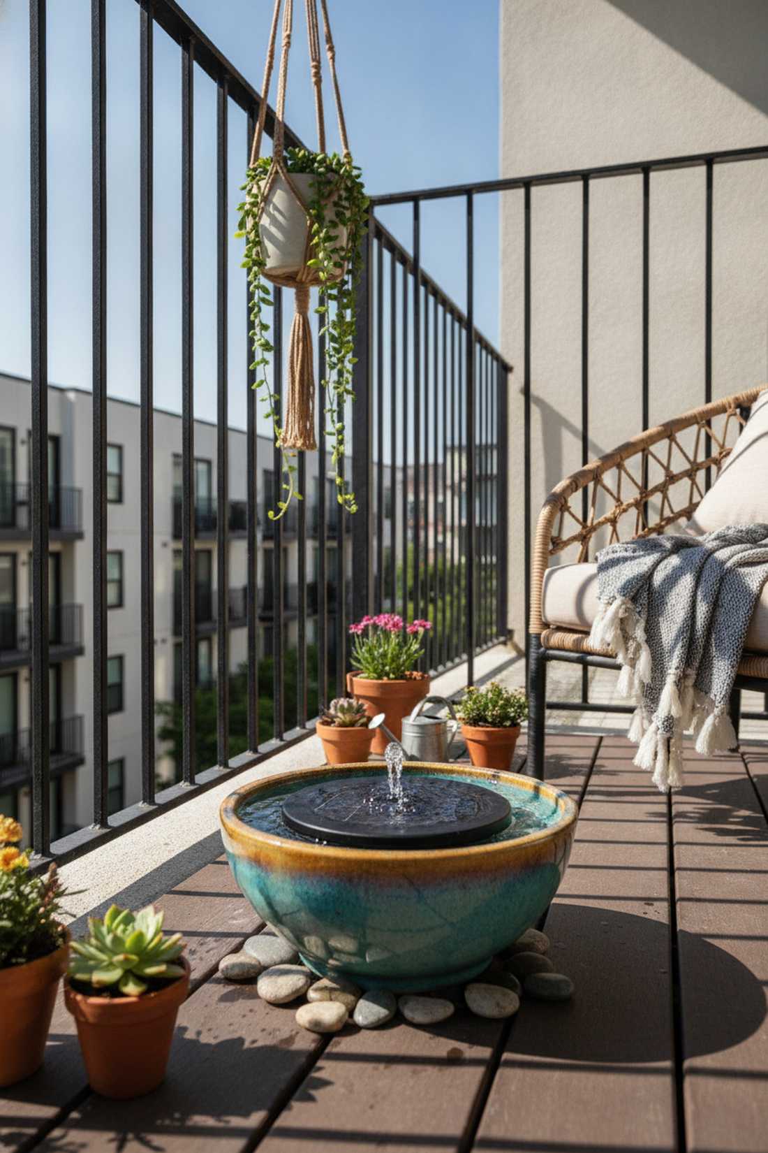 compact solar bubbler for small spaces