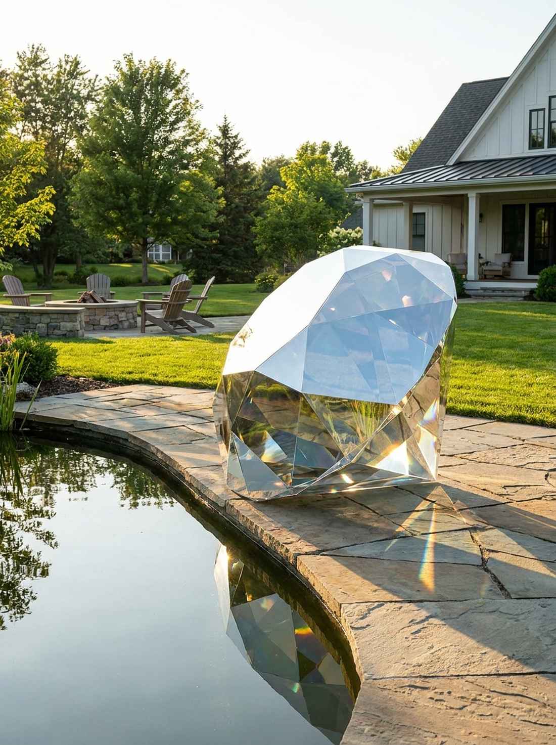 faceted polyhedron structure
