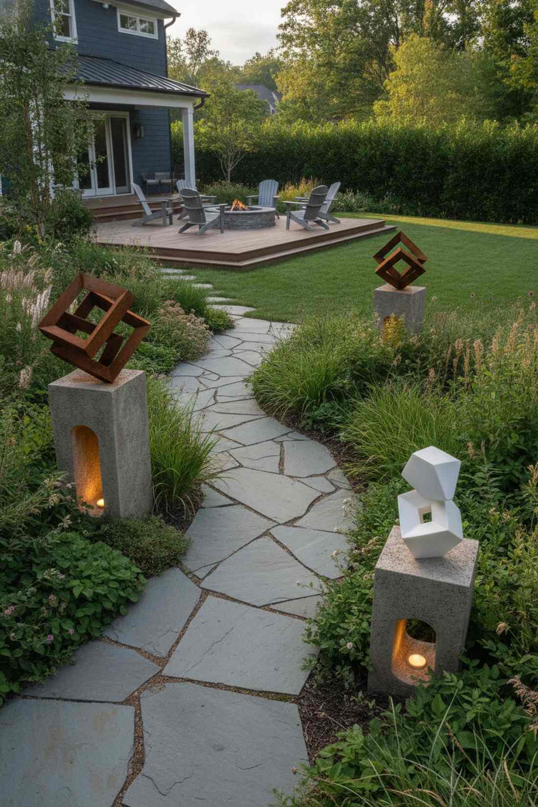 garden sculpture installations