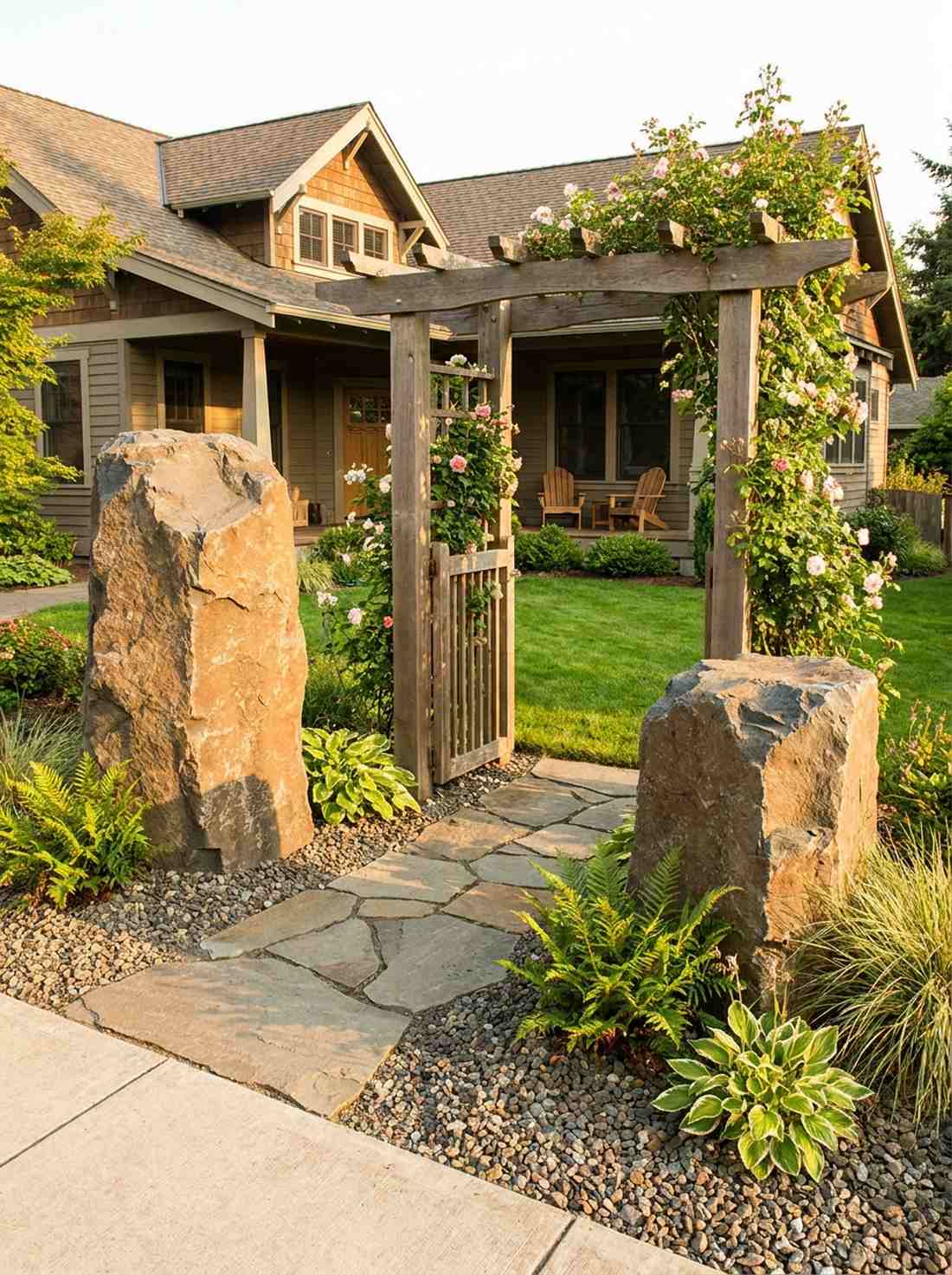 guardian stones at entrance